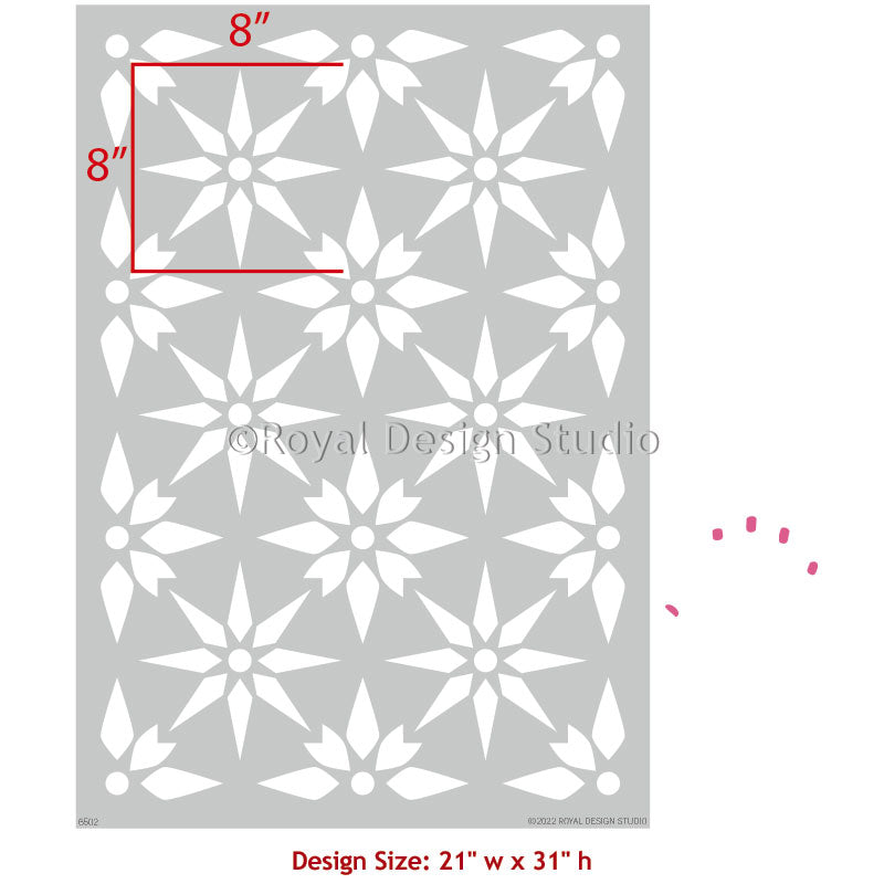 Starz Tile Allover Stencil