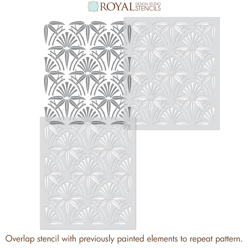 Cabana Bamboo Allover Wall Stencil