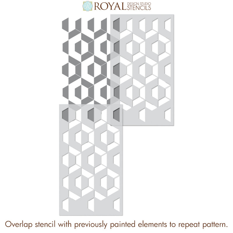 Nexus Modern Allover Wall Stencil