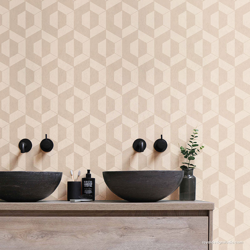 Nexus Modern Allover Wall Stencil