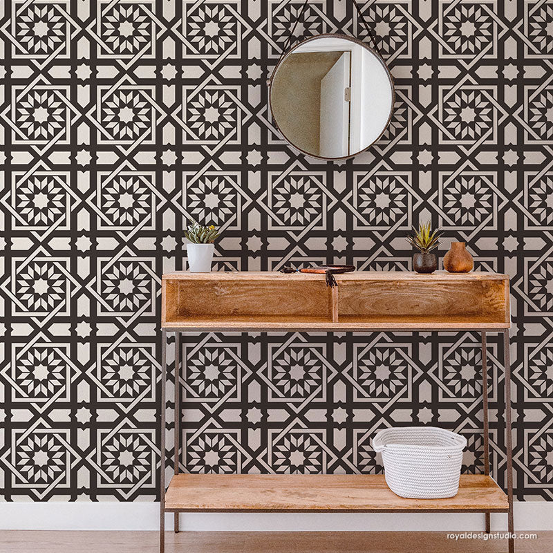 NEW! Almeria Allover Tile Stencil