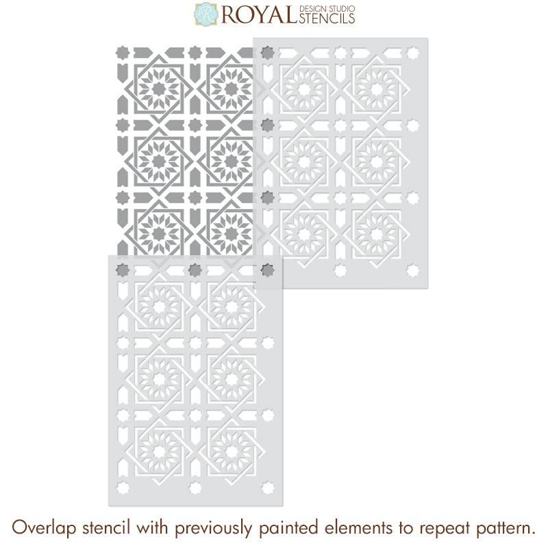 Almeria Allover Tile Stencil