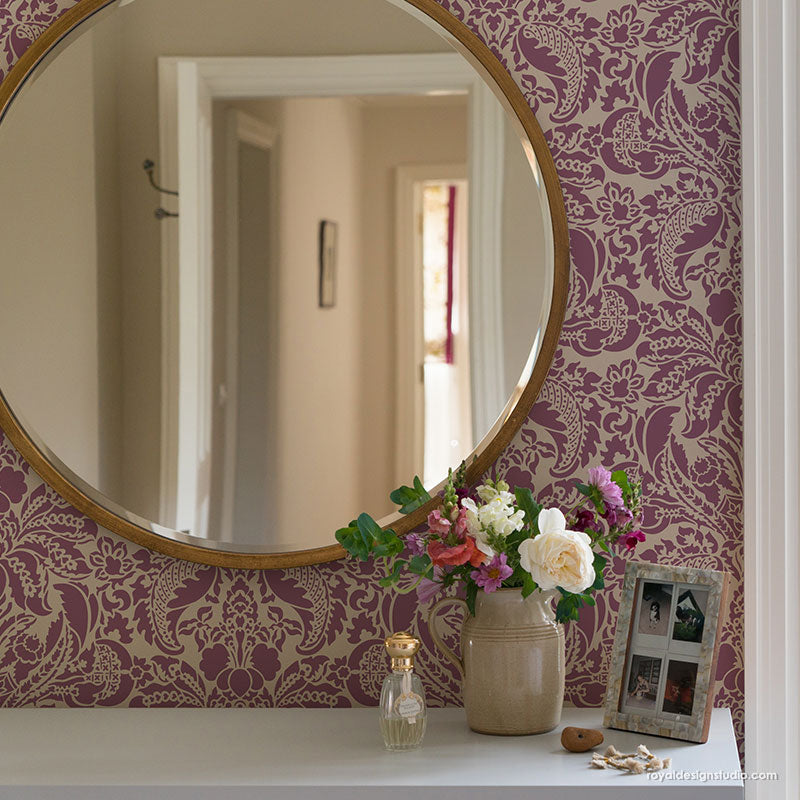 NEW! Isadora Damask Wall Stencil