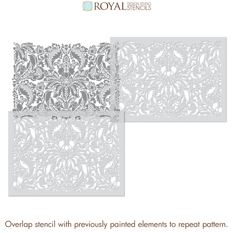 NEW! Isadora Damask Wall Stencil