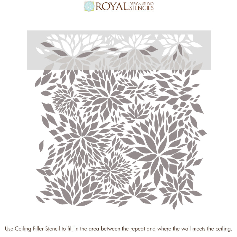 Petal Play Floral Damask Wall Stencil