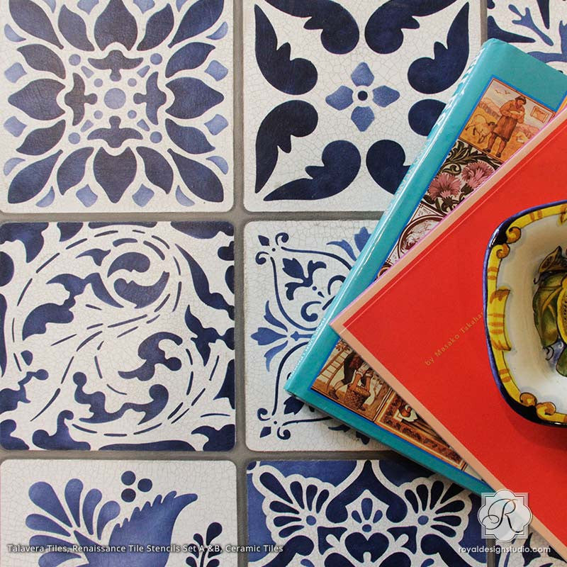 Tile Stencils, Talavera Mexican Tiles, European design