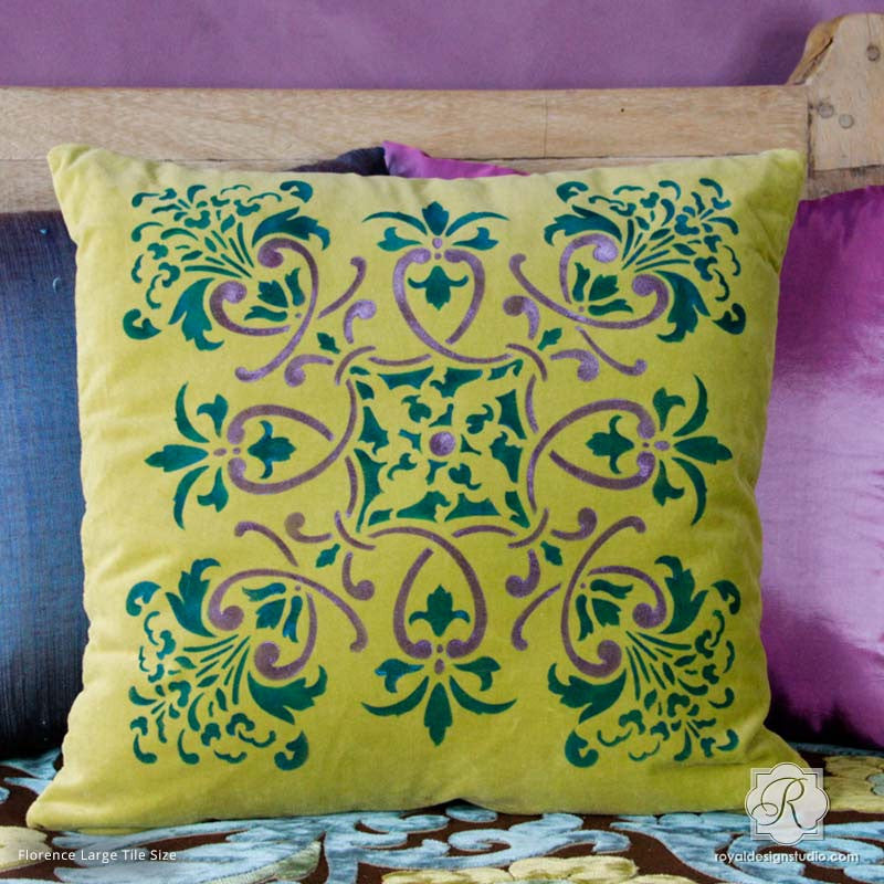 Italian, Spanish, and Classic European Tile Wall Stencils - Royal Design Studio