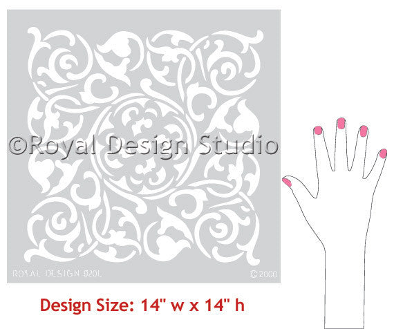 Italian and European Tile Wall Stencils - Royal Design Studio