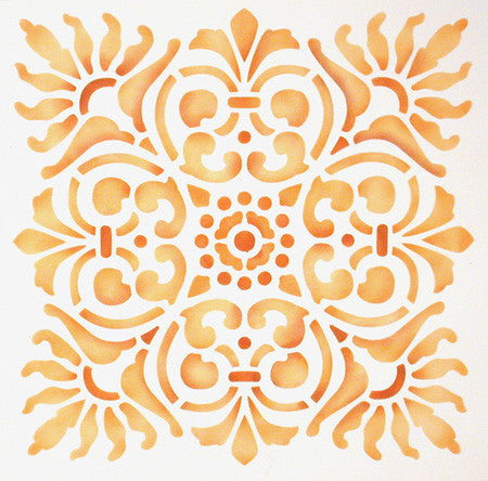 Italian Sicilia Tile Wall Stencils - Royal Design Studio