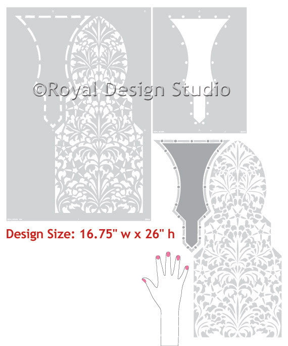 Gothic Dado Border pattern Stencils