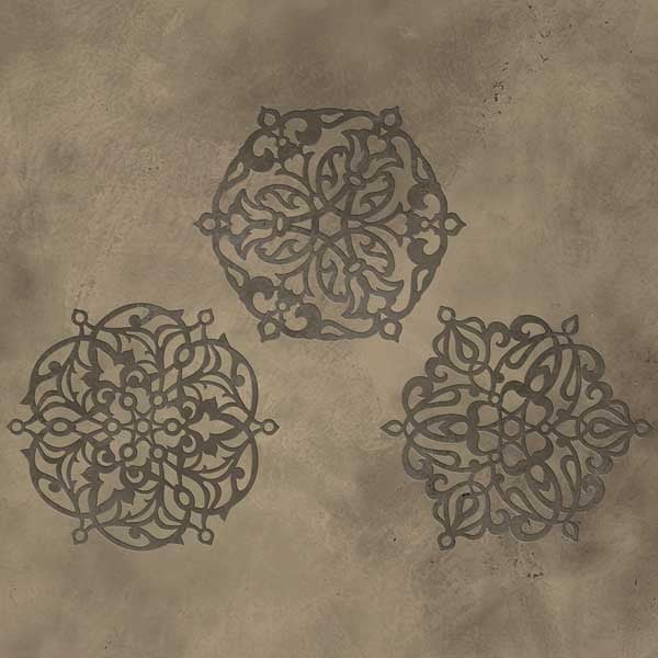 Ankara Impression Set Stencil Design - Exotic Layered 3D Stenciled Wall Art - Royal Design Studio