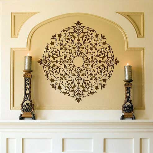 DIY Decor Ideas using Intricate and Exotic Home Decor - Moroccan Ceiling Medallion Stencils - Royal Design Studio