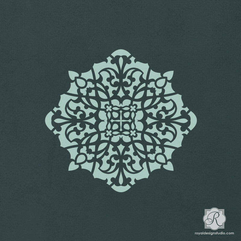 Crafting with Stencils and Moroccan Designs - Asma Ornament Craft Stencils - Royal Design Studio