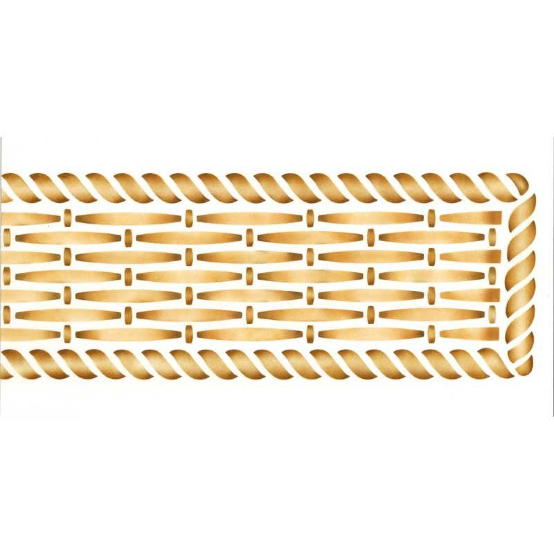 Basketweave Frieze Border Stencil - Wall Stencils for Decorating