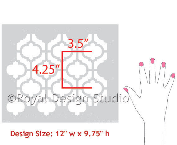 Casbah Trellis Moroccan Designs Furniture Stencils - Royal Design Studio Furniture Transformations