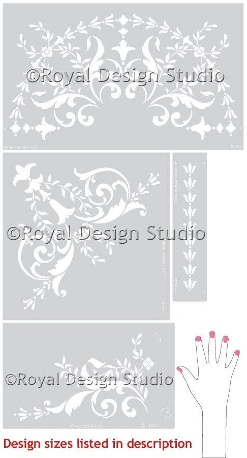 19th Century Ceiling Stencil Set - Royal Design Studio Stencils