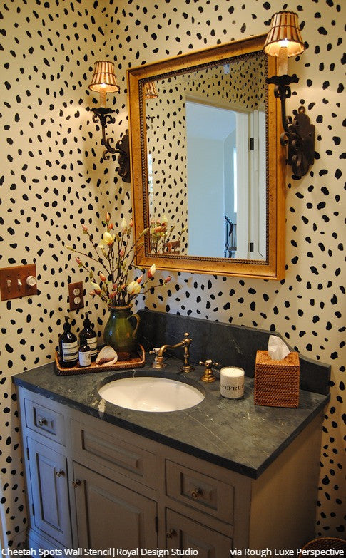 Cheetah Spots Wall Stencil