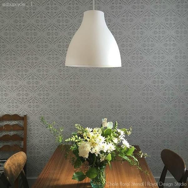 Large Designs for Wallpaper Decor Look - Trellis Wall Stencils