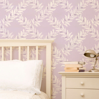 Crossed Garland Stencil Patterns - Geometric Leaves Vines Stencils - Royal Design Studio