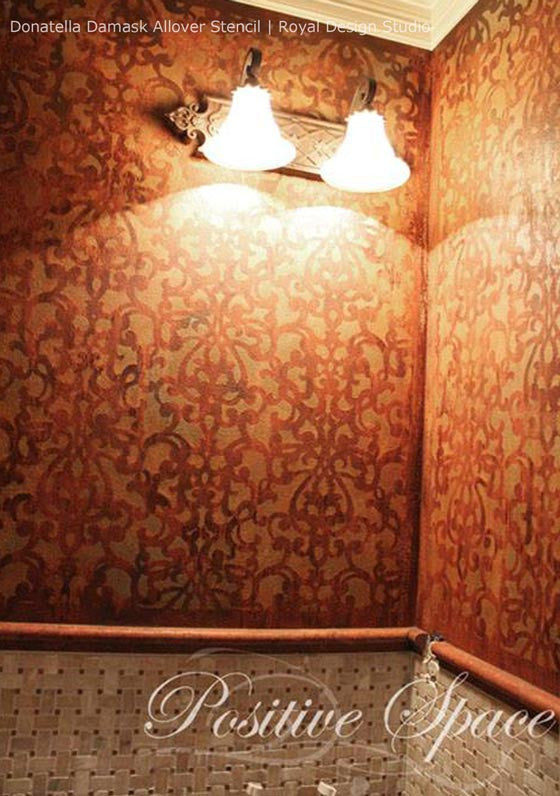 Donatella Damas Allover Stencil by Royal Design Studio