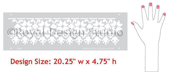 Fez Floral Border Stencil