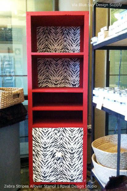 Animal Print and Zebra Stripes Furniture and Craft Stencils - Royal Design Studio