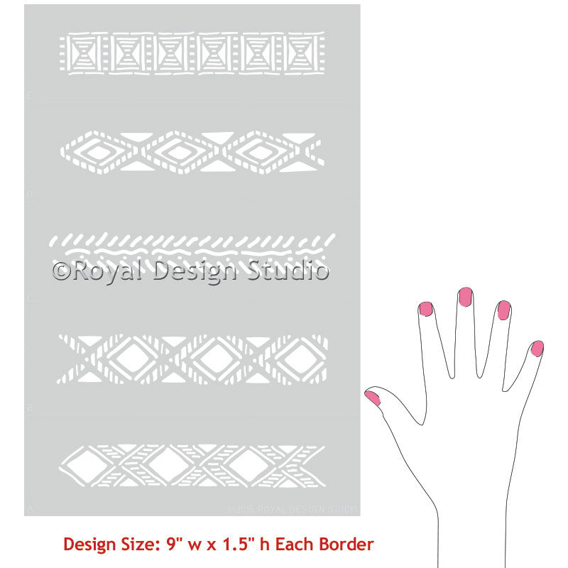 Tribal Border Craft Stencil Set