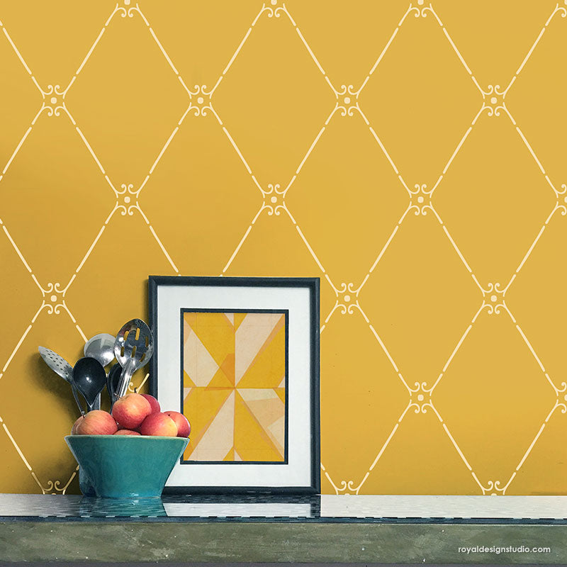 NEW! Jade Trellis Wall Stencil