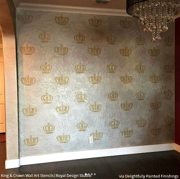 King Crown Wall Art & Furniture Stencil – Royal Design Studio Stencils