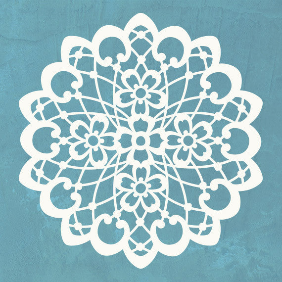 Romantic Lacy Patterns - Lace Doily Pattern Wall Stencils for Painting Wall Art - Royal Design Studio