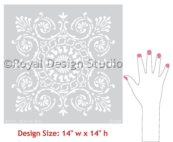 Classic European and Italian Designs Tile Wall Stencils - Royal Design Studio