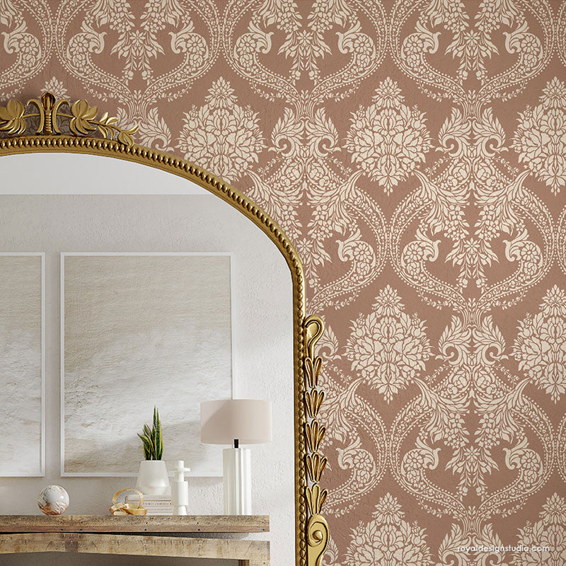 Majestic Medina Damask Wall Stencil