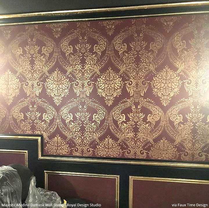 Majestic Medina Damask Wall Stencil