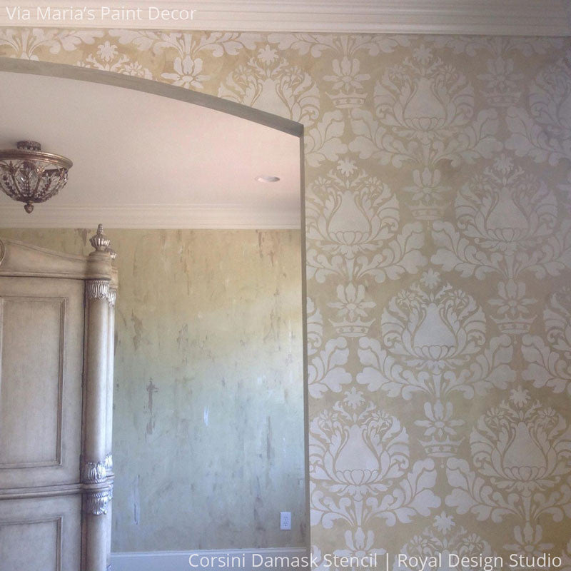 Corsini Damask Stencil