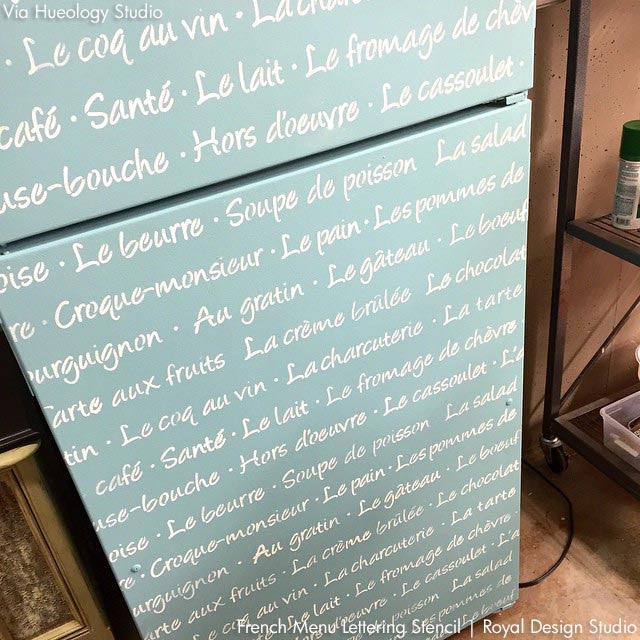 French Menu Lettering Stencil