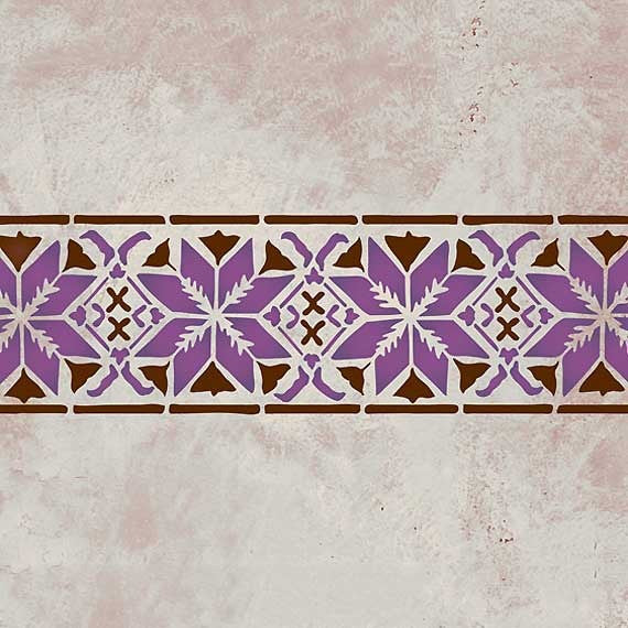 Moroccan Star Border Stencils