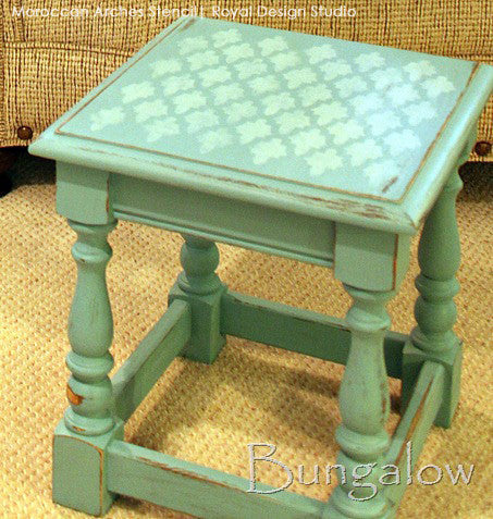 DIY Painted Furnitrue and Chalk Paint - Moroccan Arches Stencil by Royal Design Studio