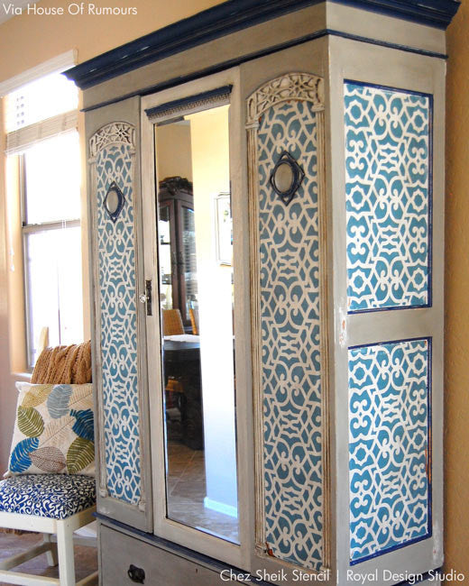 Chez Sheik Moroccan Furniture Stencil