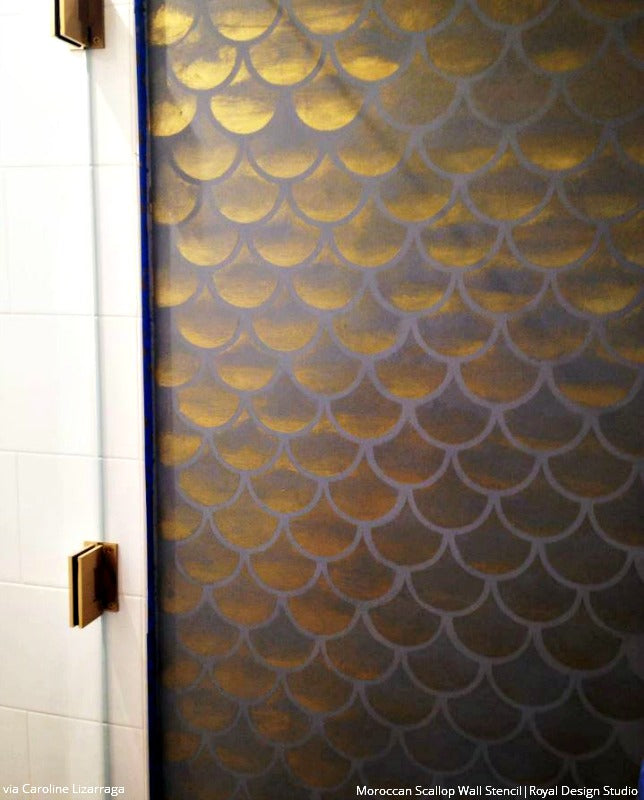 Moroccan Scallops Wall Stencil