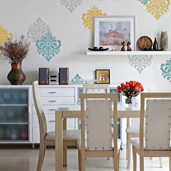 Decorative and Ornamental Flower Wall Stencils for Painting Classic Designs - Royal Design Studio