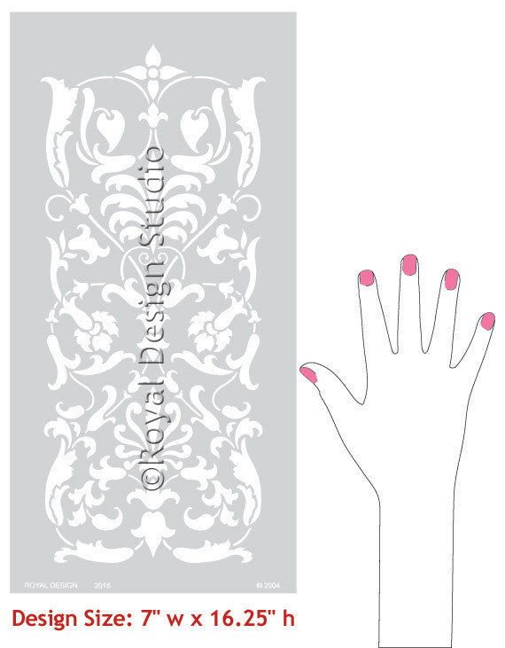 Ornate Italian Panel pattern stencils