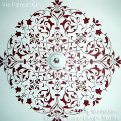 Arabesque Ceiling Medallion Stencil