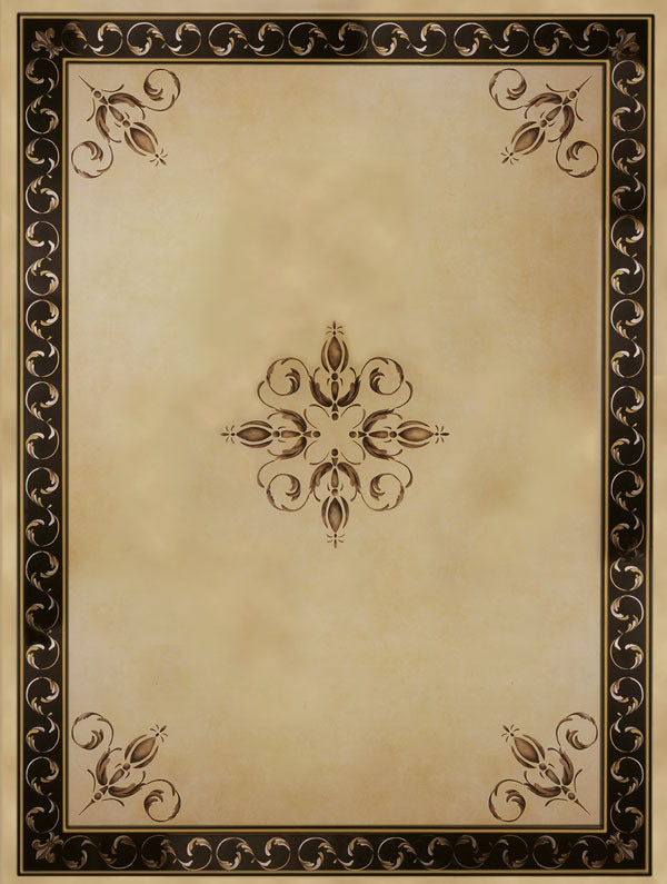 Palazzo Scroll Ceiling Stencil