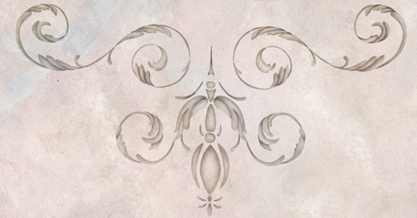 Palazzo Scroll Ceiling Stencil