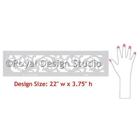 Palermo Scroll Border Stencil design