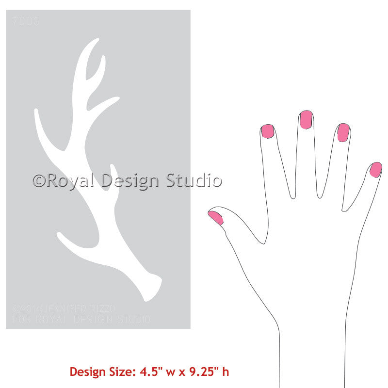 Christmas Reindeer Antlers - Craft Stencils for Holiday Decorations