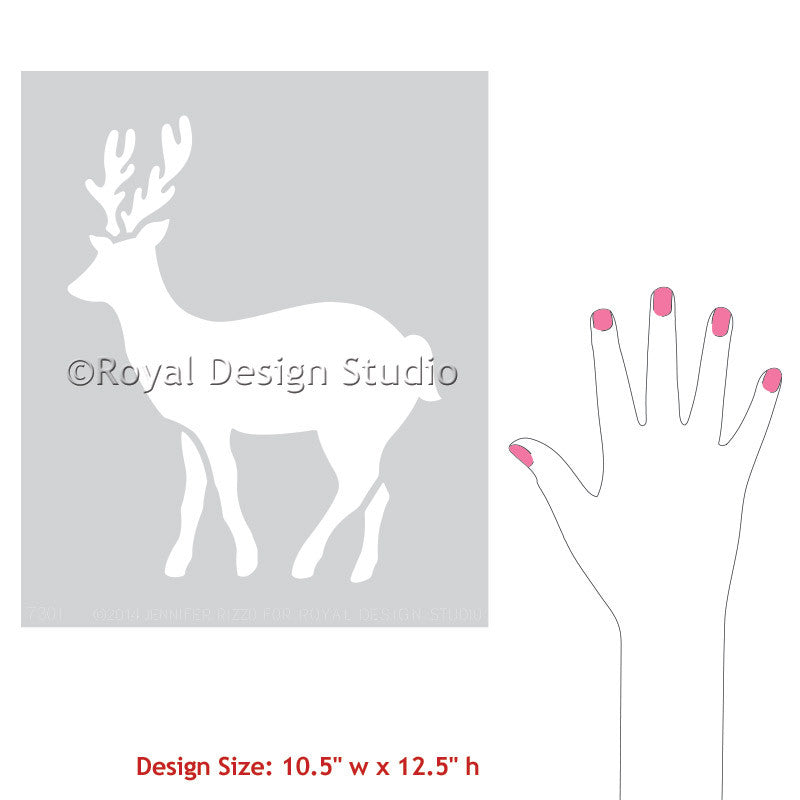 Christmas & Holiday Reindeer Crafting DIY Project - Fabric and Furniture Stencils