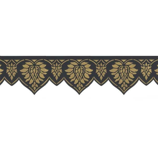 Oriental Brocade Wall Stencils Frieze design