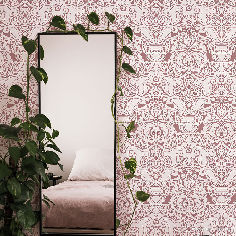 Fortuny Damask Wall Stencil