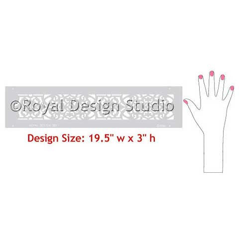 Classic European Tile Design with Tile Border Stencils - Royal Design Studio